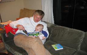 Dad reading to me